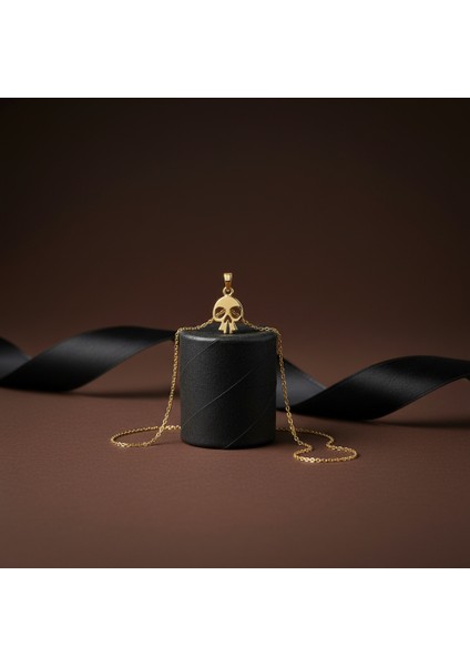 14 Ayar Altın Kolye Ucu Kafatası GM8035 0.5 gr modelleri