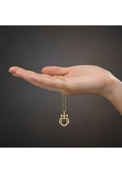 14 Ayar Altın Kolye Ucu Baykuş GM7700 0.5 gr fiyatları