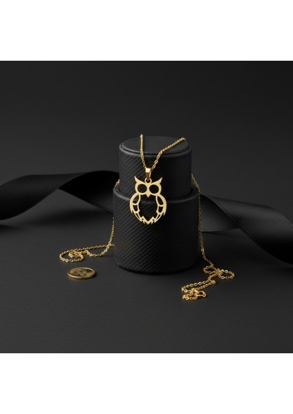 14 Ayar Altın Kolye Ucu Baykuş GM7700 0.5 gr modelleri