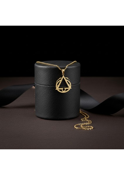 14 Ayar Altın Kolye Ucu Üçgen GM8279 0.5 gr modelleri