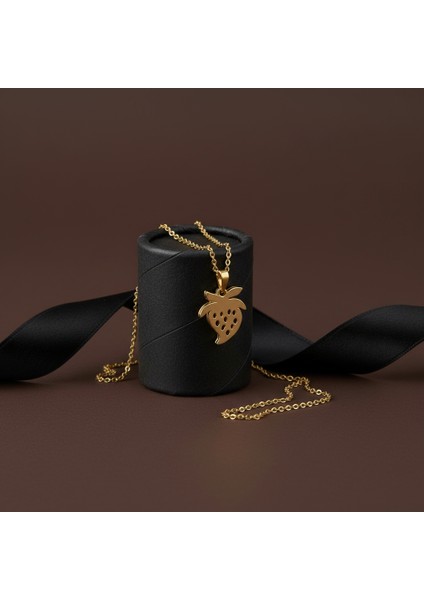 8 Ayar Altın Kolye Ucu Çilek GM8129 0.5 gr modelleri