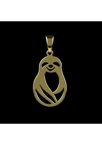 8 Ayar Altın Kolye Ucu Tembel GM8060 1 gr fırsatları