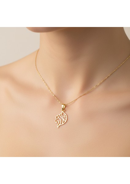 14 Ayar Altın Kolye Ucu Deniz GM7980 0.5 gr