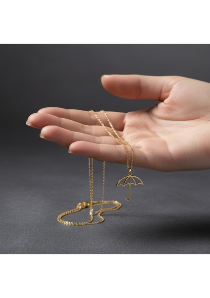 14 Ayar Altın Kolye Ucu Şemsiye GM8757 0.5 gr fiyatları