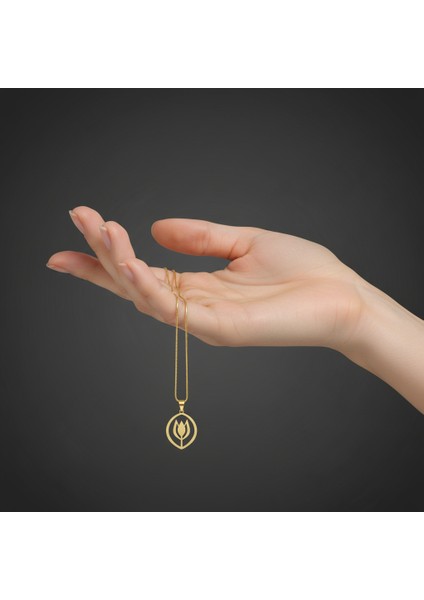 14 Ayar Altın Kolye Ucu Lale GM8352 1 gr fiyatları