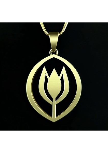 14 Ayar Altın Kolye Ucu Lale GM8352 1 gr fırsatları