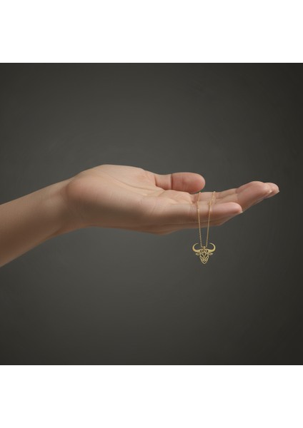 14 Ayar Altın Kolye Ucu Boğa GM6799 0.5 gr fiyatları