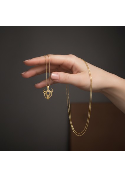 8 Ayar Altın Kolye Ucu Boğa GM8212 0.5 gr fiyatları