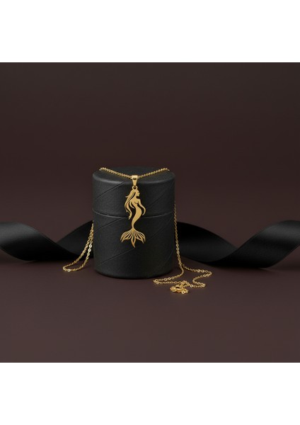 14 Ayar Altın Kolye Ucu Deniz Kızı GM5608 1 gr modelleri