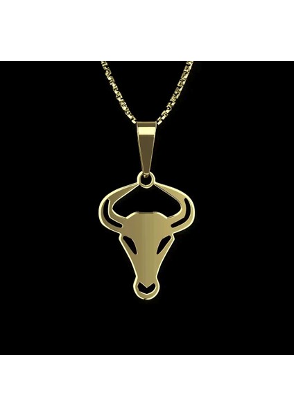 8 Ayar Altın Kolye Ucu Boğa GM8232 0.5 gr