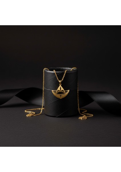 14 Ayar Altın Kolye Ucu Kağıttan Tekne GM7267 1 gr modelleri