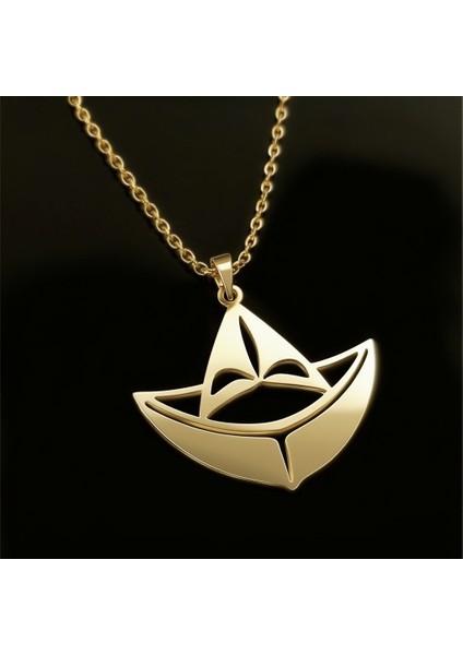 14 Ayar Altın Kolye Ucu Kağıttan Tekne GM7267 1 gr fırsatları