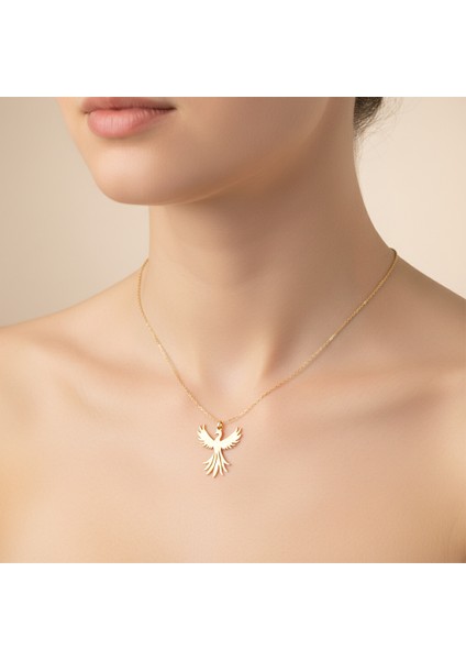 8 Ayar Altın Kolye Ucu Anka Kuşu GM7775 1 gr