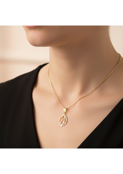 14 Ayar Altın Kolye Ucu Lale GM8362 0.5 gr