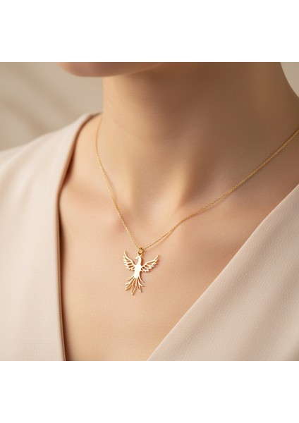 14 Ayar Altın Kolye Ucu Anka Kuşu GM7773 0.5 gr