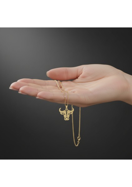 8 Ayar Altın Kolye Ucu Boğa GM6798 0.5 gr fiyatları