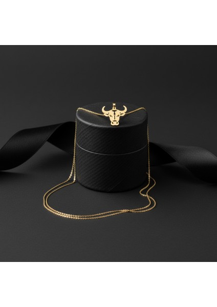 8 Ayar Altın Kolye Ucu Boğa GM6798 0.5 gr modelleri