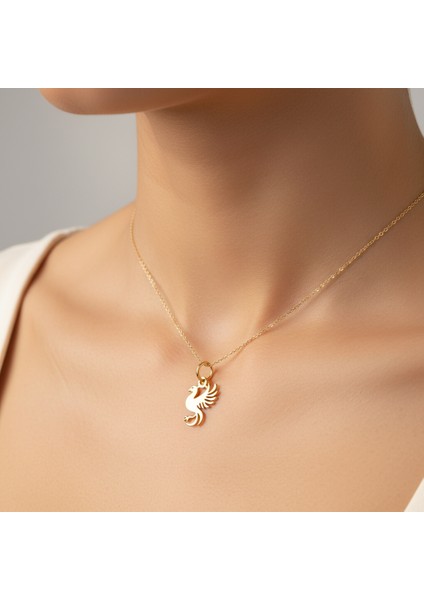 8 Ayar Altın Kolye Ucu Anka Kuşu GM7771 1 gr