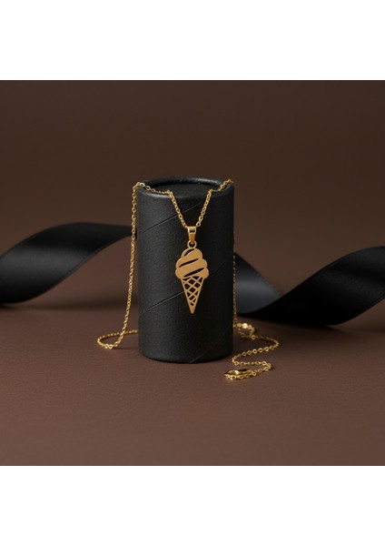 14 Ayar Altın Kolye Ucu Dondurma Külahı GM7197 0.5 gr modelleri