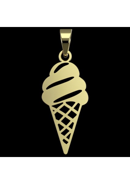 14 Ayar Altın Kolye Ucu Dondurma Külahı GM7197 0.5 gr fırsatları