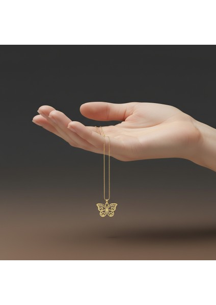 14 Ayar Altın Kolye Ucu Kelebek GM6818 1 gr fiyatları