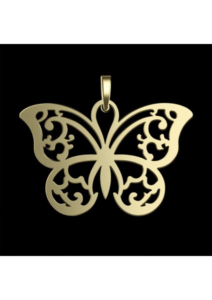 14 Ayar Altın Kolye Ucu Kelebek GM6818 1 gr modelleri