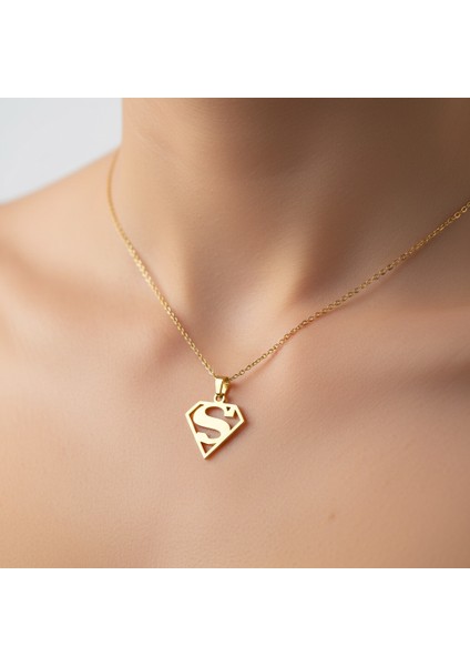 8 Ayar Altın Kolye Ucu Süpermen GM9204 0.5 gr