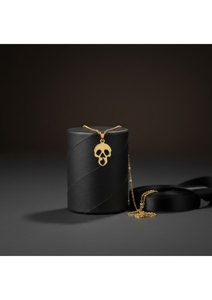 8 Ayar Altın Kolye Ucu Kafatası GM8041 0.5 gr modelleri