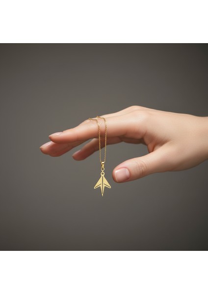 8 Ayar Altın Kolye Ucu Kağıttan Uçak GM7761 0.5 gr fiyatları