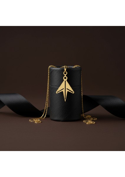 8 Ayar Altın Kolye Ucu Kağıttan Uçak GM7761 0.5 gr modelleri