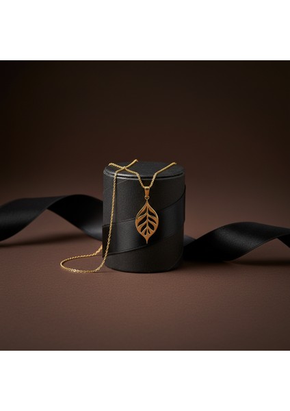 14 Ayar Altın Kolye Ucu Yaprak GM7303 0.5 gr modelleri