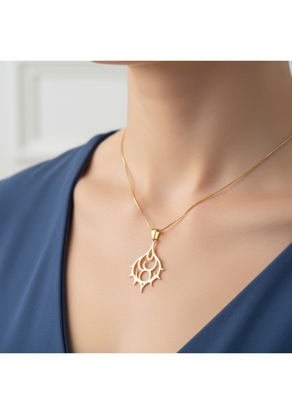 8 Ayar Altın Kolye Ucu Güneş GM8164 0.5 gr