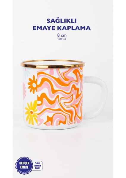 Retro Hippi Emaye Kupa fırsatları