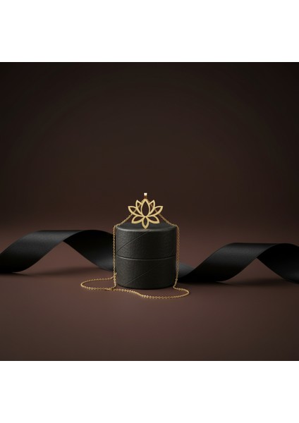 14 Ayar Altın Kolye Ucu Lotus GM7442 0.5 gr modelleri