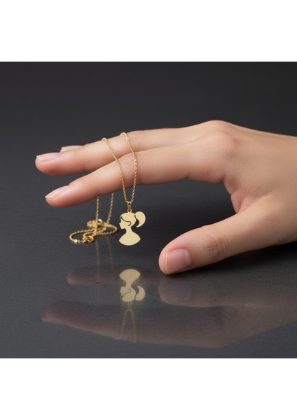 8 Ayar Altın Kolye Ucu Kız GM7034 1 gr fiyatları