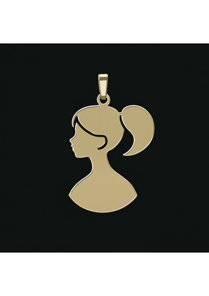 8 Ayar Altın Kolye Ucu Kız GM7034 1 gr fırsatları