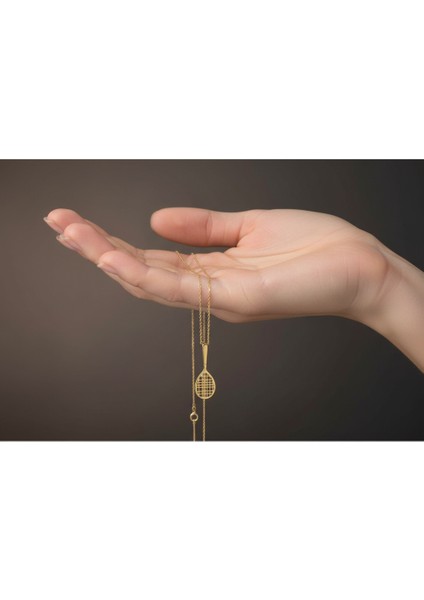 14 Ayar Altın Kolye Ucu Badminton Raketi GM9081 1 gr fiyatları