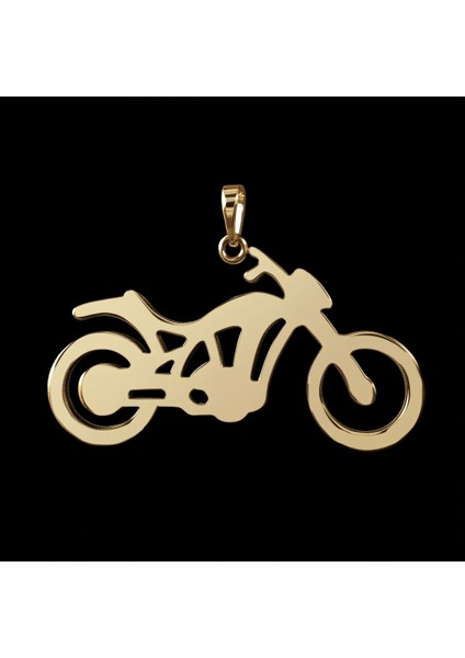 8 Ayar Altın Kolye Ucu Motosiklet GM8650 1 gr fırsatları