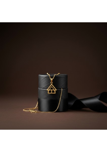 14 Ayar Altın Kolye Ucu Ev GM7172 1 gr modelleri