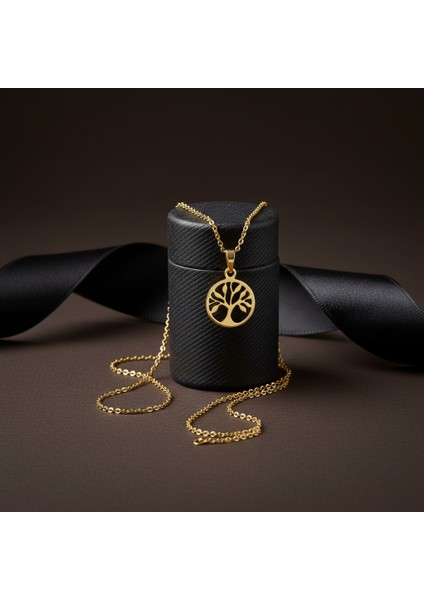 14 Ayar Altın Kolye Ucu Ağaç GM8297 0.5 gr modelleri