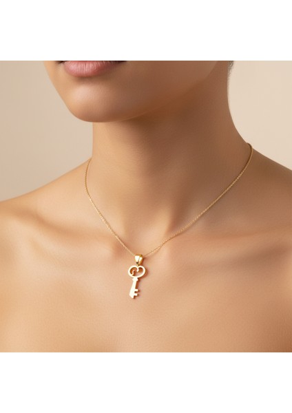 8 Ayar Altın Kolye Ucu Anahtar GM7235 0.5 gr