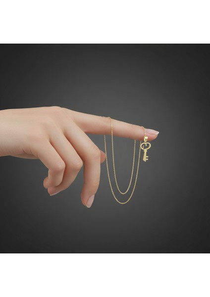 8 Ayar Altın Kolye Ucu Anahtar GM7235 0.5 gr fiyatları