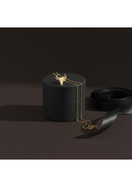 14 Ayar Altın Kolye Ucu Boğa GM8223 0.5 gr modelleri