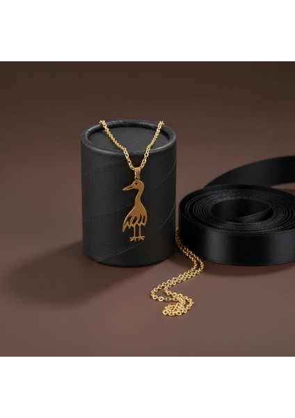 8 Ayar Altın Kolye Ucu Leylek GM8119 0.5 gr modelleri