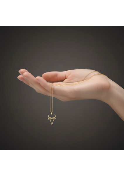 14 Ayar Altın Kolye Ucu Boğa GM8214 0.5 gr fiyatları