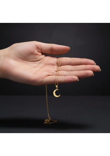 8 Ayar Altın Kolye Ucu Ay GM7539 1 gr fiyatları
