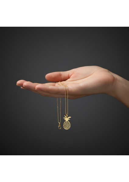 8 Ayar Altın Kolye Ucu Ananas GM8704 1 gr fiyatları