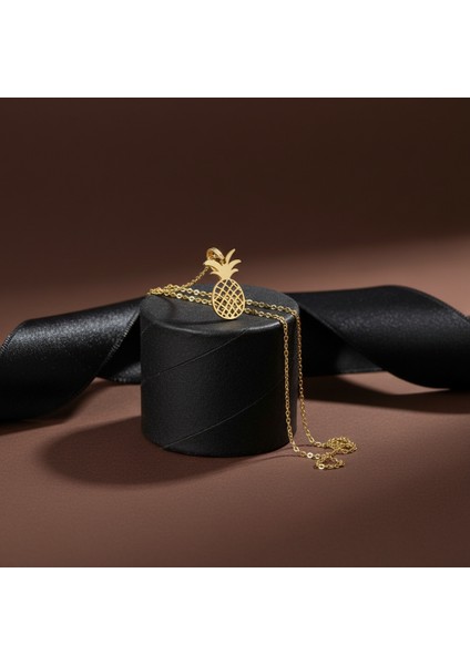 8 Ayar Altın Kolye Ucu Ananas GM8704 1 gr modelleri
