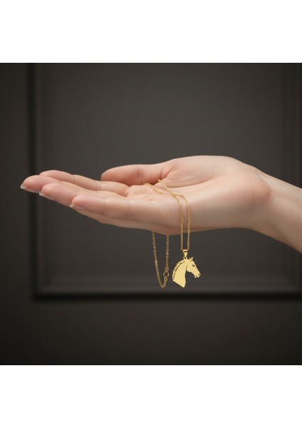 8 Ayar Altın Kolye Ucu At GM7161 1 gr fiyatları