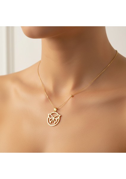 14 Ayar Altın Kolye Ucu Kelebek GM6810 1 gr